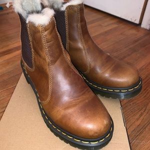 Fur-lined Chelsea Doc Martens. (Style 2976)